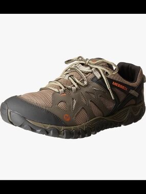 Merrell Men’s Brown Hiking Shoe with Orange Accents
